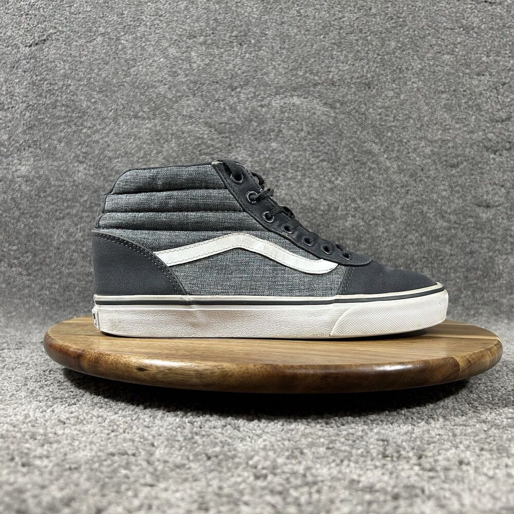 Vans Ward Hi Women's Size 8 Gray Black Casual Athletic Skate Shoes Used